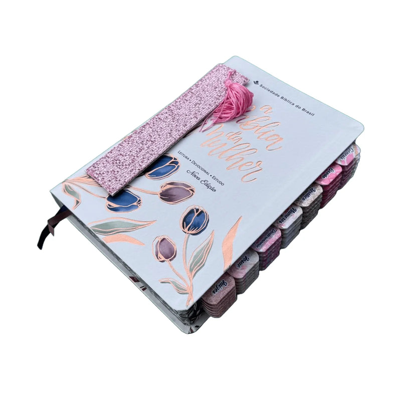 Biblia de Estudo da Mulher Grande Branca Sbb Arc Abas Já colocadas